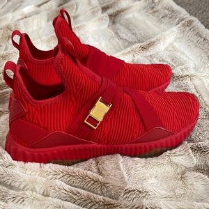 Red Puma shoes!